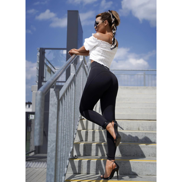 Legginsy modelujące / BRYCZES / BLACK / Double Push / Wysoki stan /  XS - S - M - L - XL